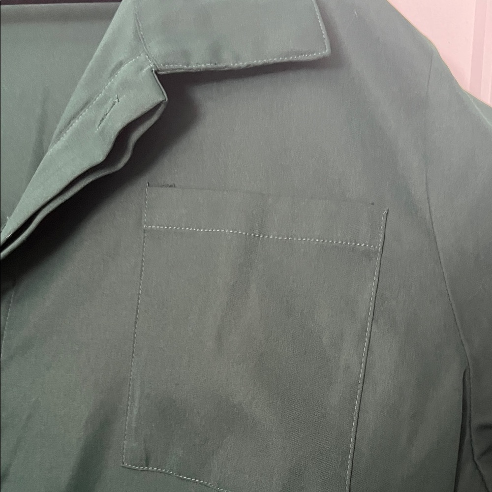 Cider Forest Green Short Sleeve Jumpsuit - Picture 3 of 8